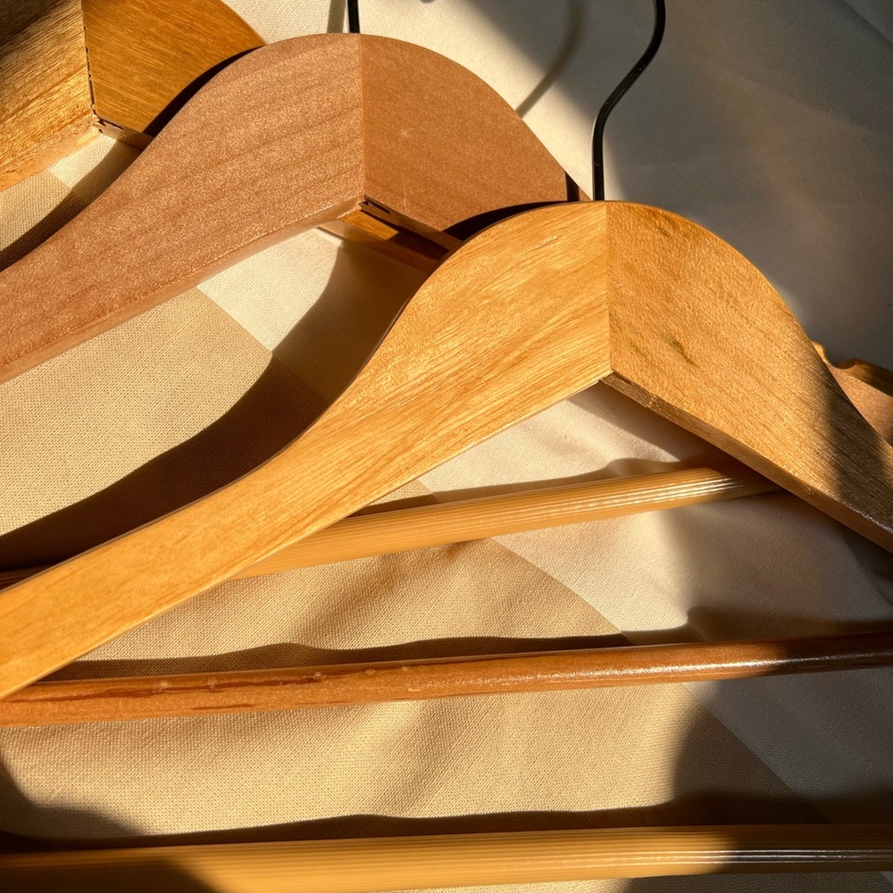 Set of 20 Wooden Hangers